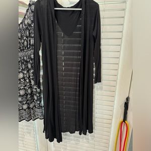 Caution in the wind thin cardigan with hood